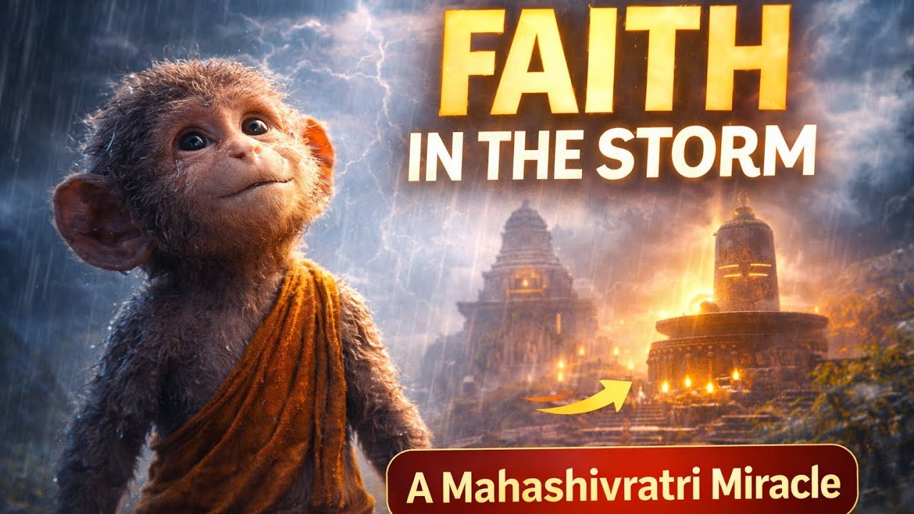 Baby Monkey’s Unshakable Faith | A Mahashivratri Miracle Story 🕉️ #viral