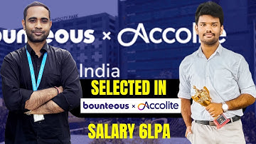 Bounteous x Accolite Selected - Salary 6LPA | Accolite Hiring Still active