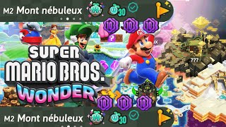 Super Mario Bros Wonder- Astuces : tous les stages du monde 2 à 100% (tous les collectables) - HD-FR