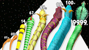 Snake Clash Evolution Run - Level Up Snake Max Level Gameplay