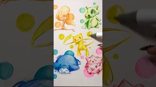 I Draw 5 Pokemon With Only 1 Color  drawing pokemon