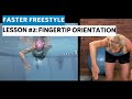 Faster freestyle swimming part 2 fingertip orientation high elbow catch  vasa swim trainer