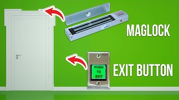 600lbs Indoor Electromagnetic Lock with Push to Exit Button Kit for Access Control