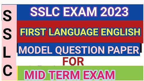 10th class First Language English Midterm exam question paper|2023|SSLC|Karnataka