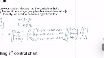 Multivariate analysis and control charts (Part 2)