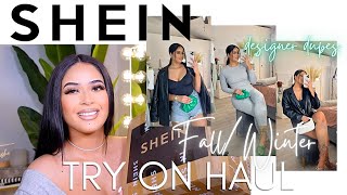 HUGE SHEIN FALL/ WINTER TRY ON HAUL + STYLING | 13+ ITEMS | affordable clothing + DESIGNER DUPES 