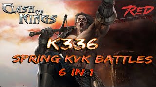 Clash of Kings KvK 336 vs 763, 1089, 397, 715, 1501, 9 - весенняя история