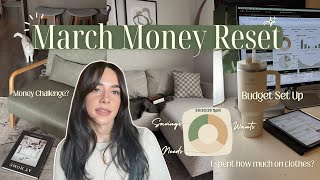 March Money Reset  budget with me, march money challenge, investment goals