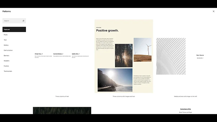 How to use block patterns in Gutenberg
