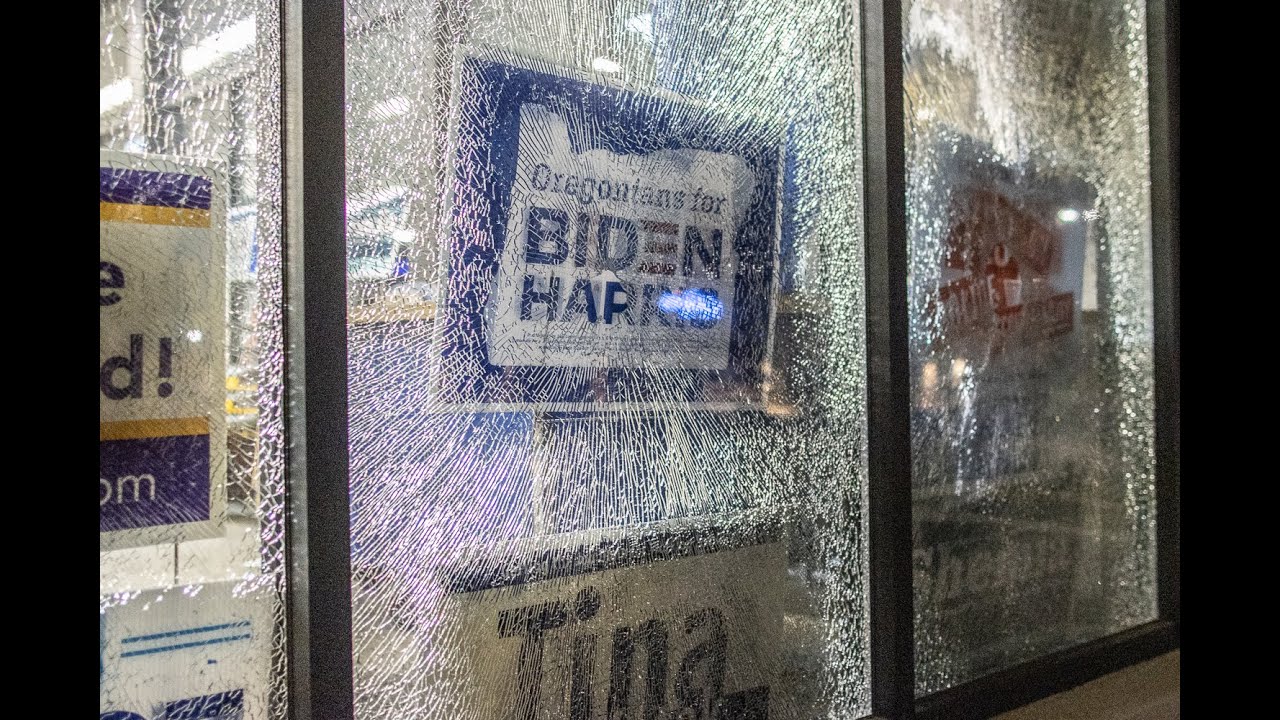 Antifa smash up Portland Democrats HQ building