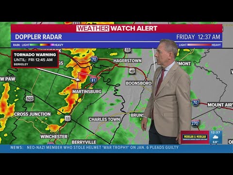 Tornado Warning and Severe Thunderstorm Watch for the DMV - YouTube