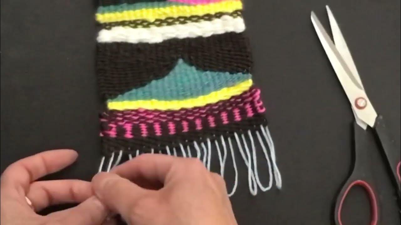 Cardboard Loom Weaving REMOVING FROM LOOM & FINISHING YouTube