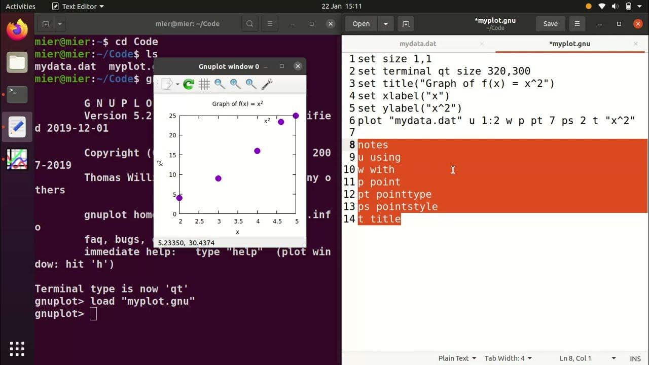 Gnuplot #4 - Plot using gnu file - YouTube