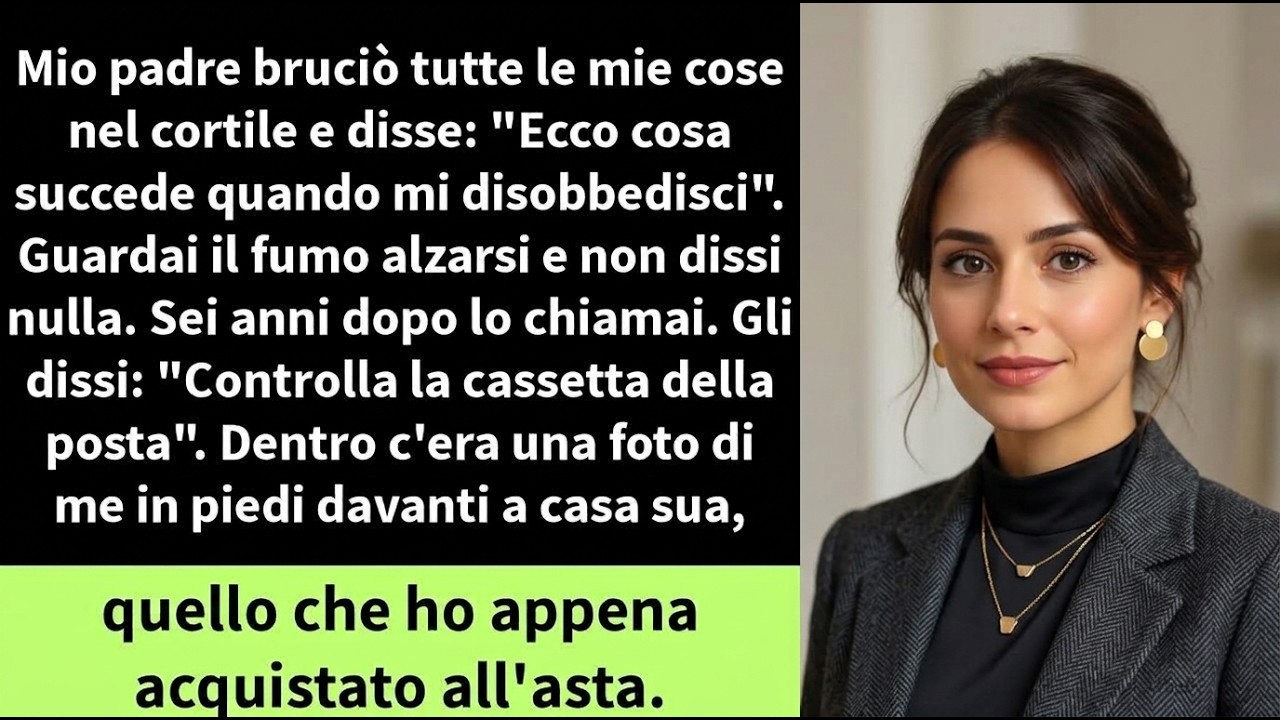 Mio padre era in piede davanti al fuoco che aveva acceso con tutto ciò che possedevo, un tubo da giardino stretto in mano come se stesse proteggendo il prato da un incendio che lui stesso aveva...
