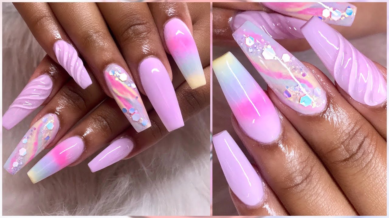 5. Unicorn Acrylic Nails - wide 2