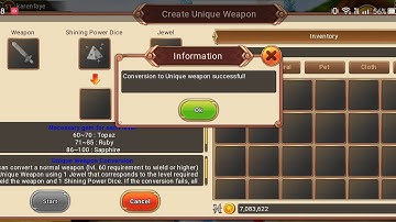 Tips on How to Successfully Create/Craft a Unique Weapon- Flyff Universe