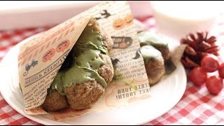 抹茶のポン・デ・リング風ドーナツ Matcha Donut 音フェチ