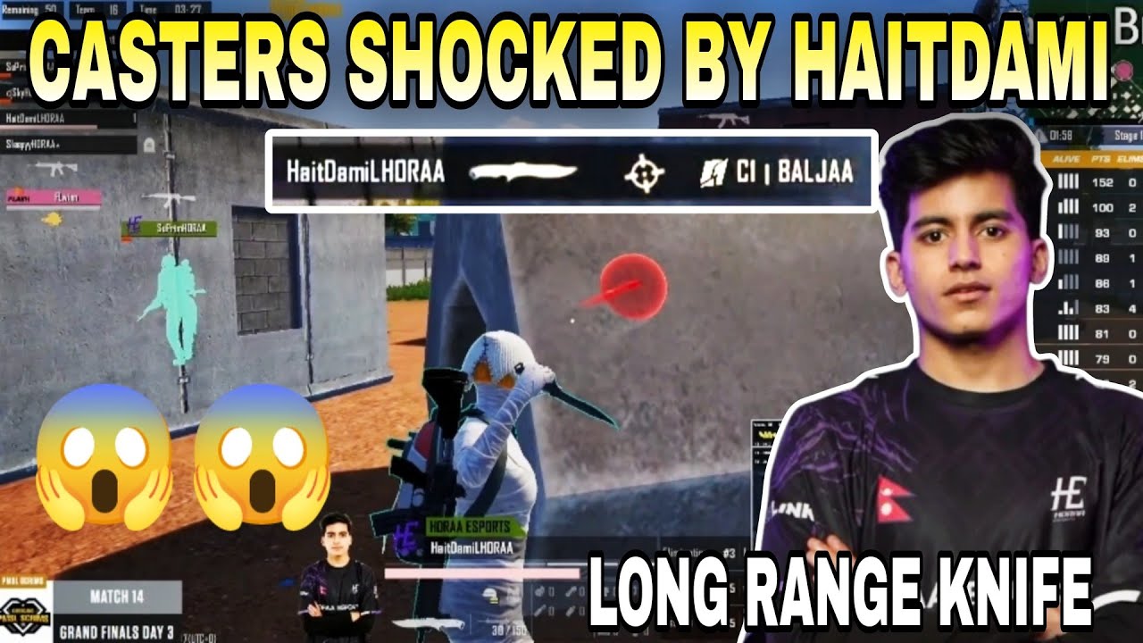 Casters Shocked by HaitDami Horaa Long Range Knife 😱 | Clash with kvn #horaaesports