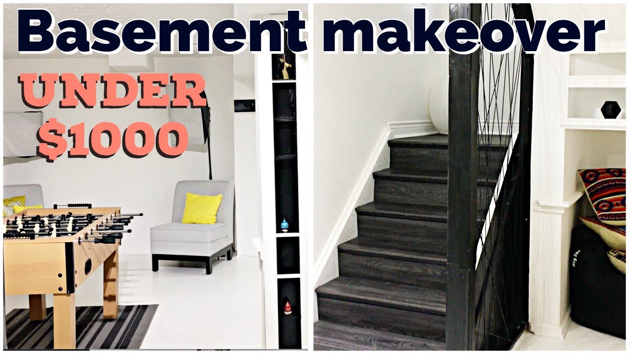 Basement renovation - DIY basement - Basement makeover - YouTube