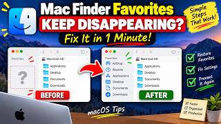 Mac Finder Favorites Keep Disappearing : Fix
