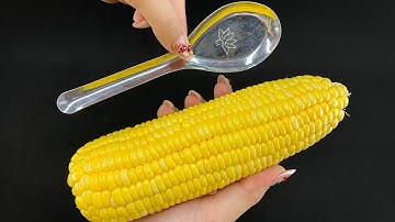 Remove Corn Kernels in 30 seconds with This Genius Trick from Grandma