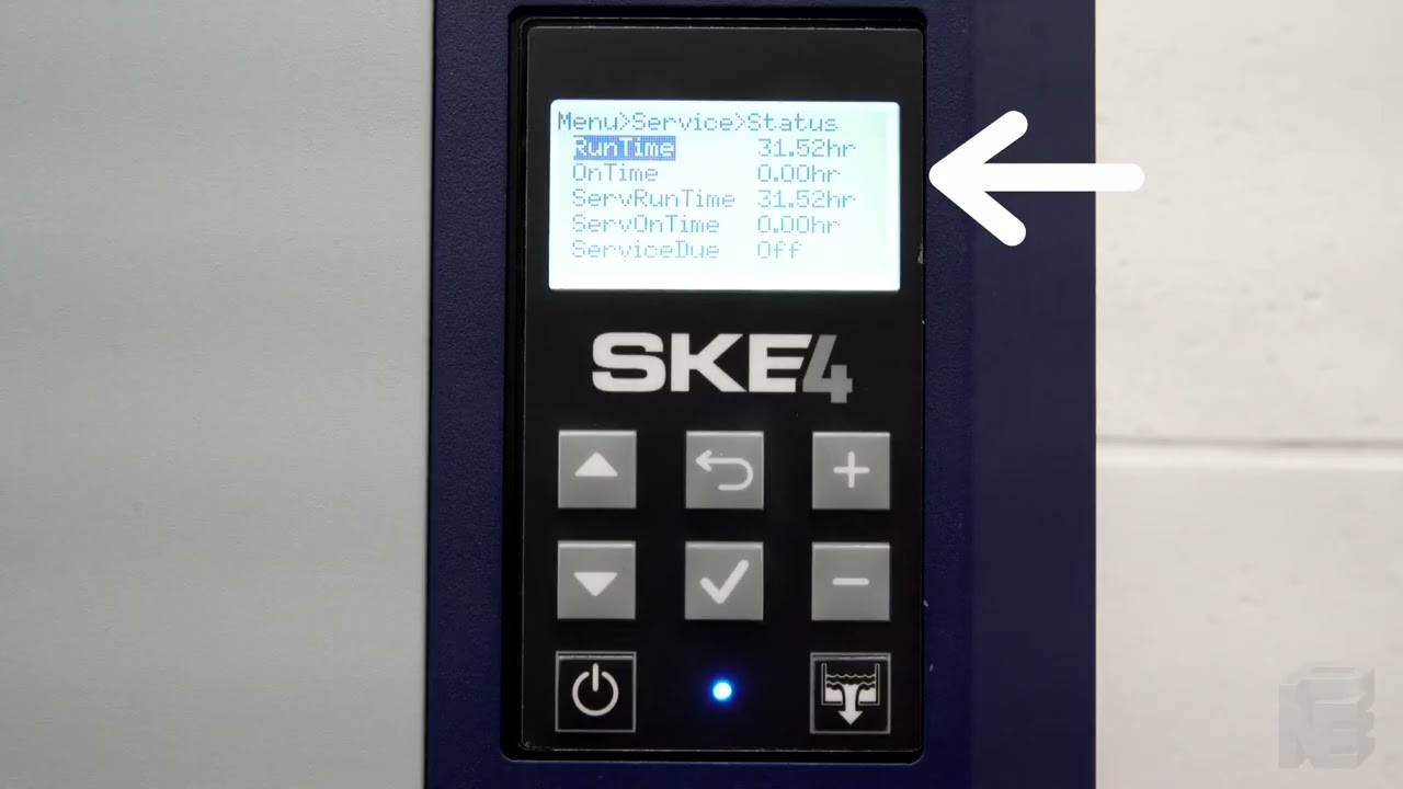 Neptronic SKE4 — Viewing Service and Run Hours