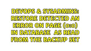RESTORE detected an error on page (0:0) in database ＜database＞ as read from the backup set