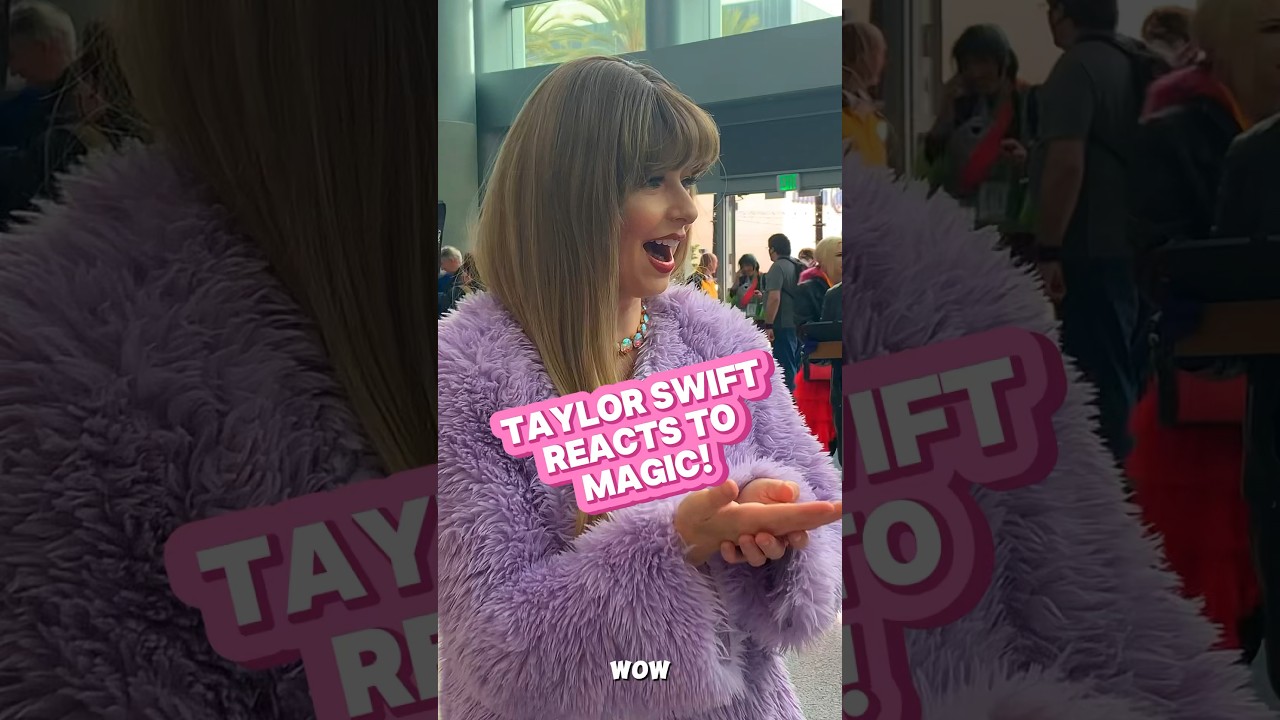 Taylor Swift Amazed by Magician #shorts #taylorswift #swifties