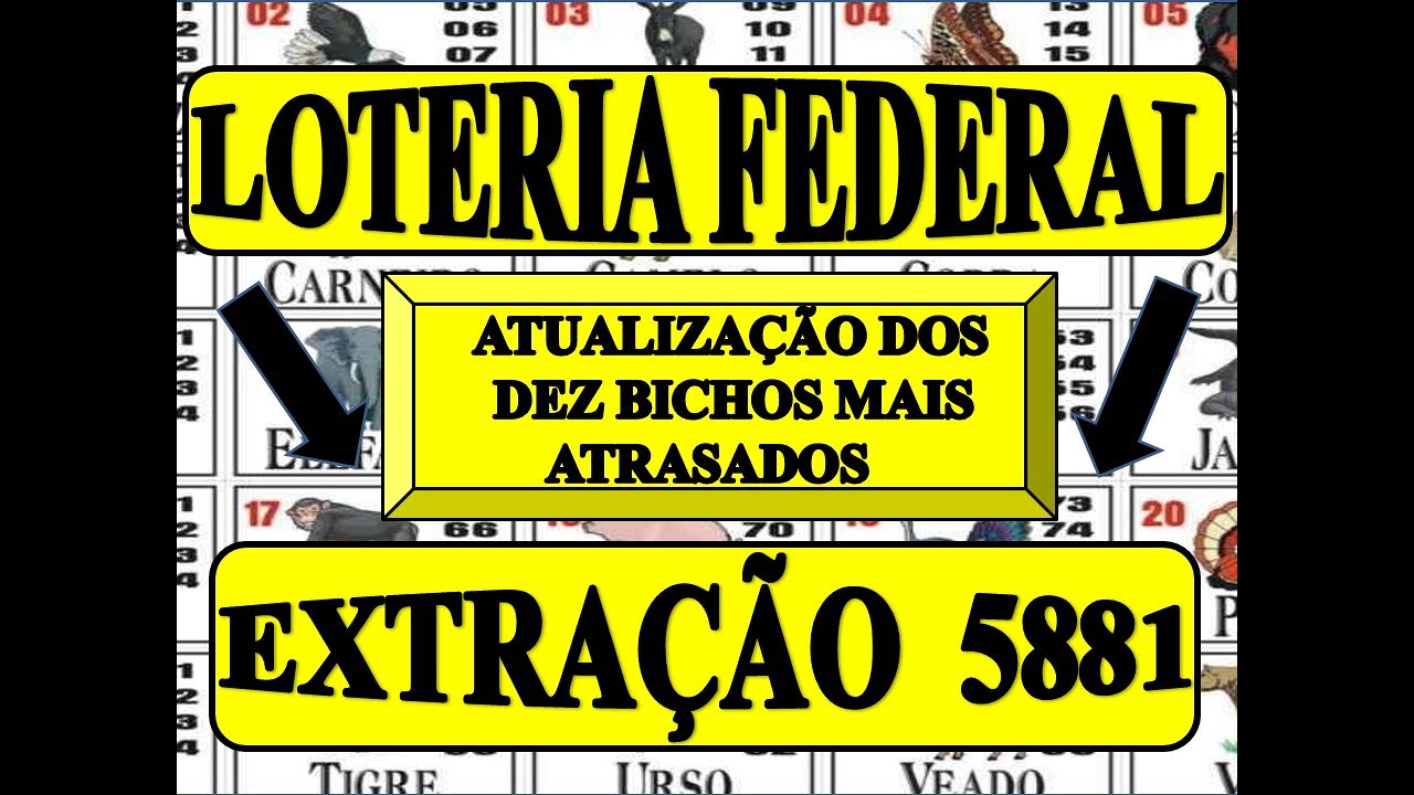 ATUALIZAÇÃO DOS DEZ BICHOS MAIS ATRASADOS DA LOTERIA FEDERAL PARA ...