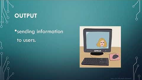 Major functions of systems: input, processing, output, storage