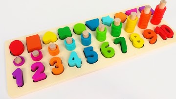 Best Learning Numbers, Shapes & Counting 1 - 10! Preschool Toddler Learning Toy Video