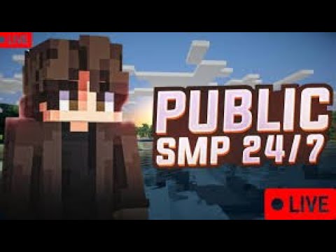 Minecraft Live 🔴 Public SMP | Java + Pe | FULL DAY | 24/7 server | # ...