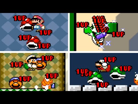 [TAS] SNES Super Mario World "glitchfest" - 1-UP Compilation