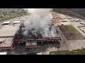 Масштабный пожар в распределительном центре "Магнита" с квадрокоптера