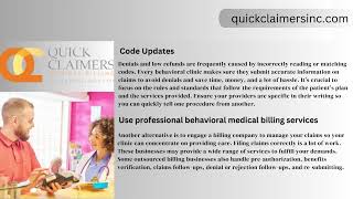 Quick Claimers Inc    Most Effective Tips for Behavioral Health Billing