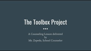 TK- 4th grade: Toolbox Lesson #2- Quiet & Safe Place Tool