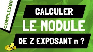 Comment calculer le module d'un nombre complexe à l'exposant n, |z^n| 