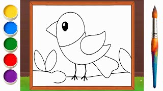Turning Simple Drawings Into Beautiful Works Of Art Through Coloring Bird