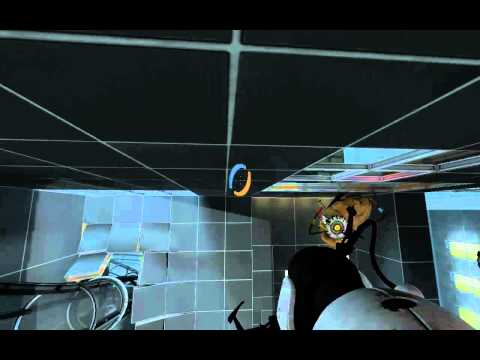 Portal 2 - sp_a4_laser_catapult - Speed Run Route V2 [ Crouch Flying Glitch used ]
