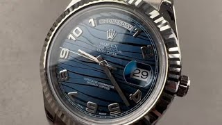 Rolex Day-Date II Blue Wave Dial 218239 Rolex Watch Review