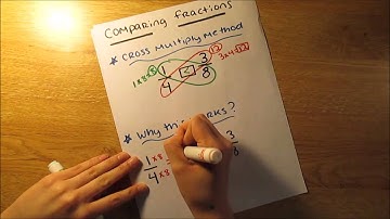 How to compare fractions using the cross multiply method.