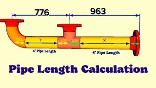 Pipe Length Calculation.Weld neck flange dimensions. 90degree elbow dimensions.Pipe tee dimensions