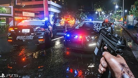  GTA 6 PS5 Graphics!? Heist & Police Chase Action Gameplay! Ray Tracing Graphics / GTA V Mod