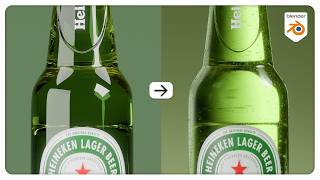 Your Bottle Renders Before and After using these HIDDEN Blender Tricks