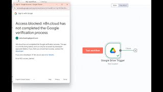 Fixing Google API Access Blocked Error: n8n