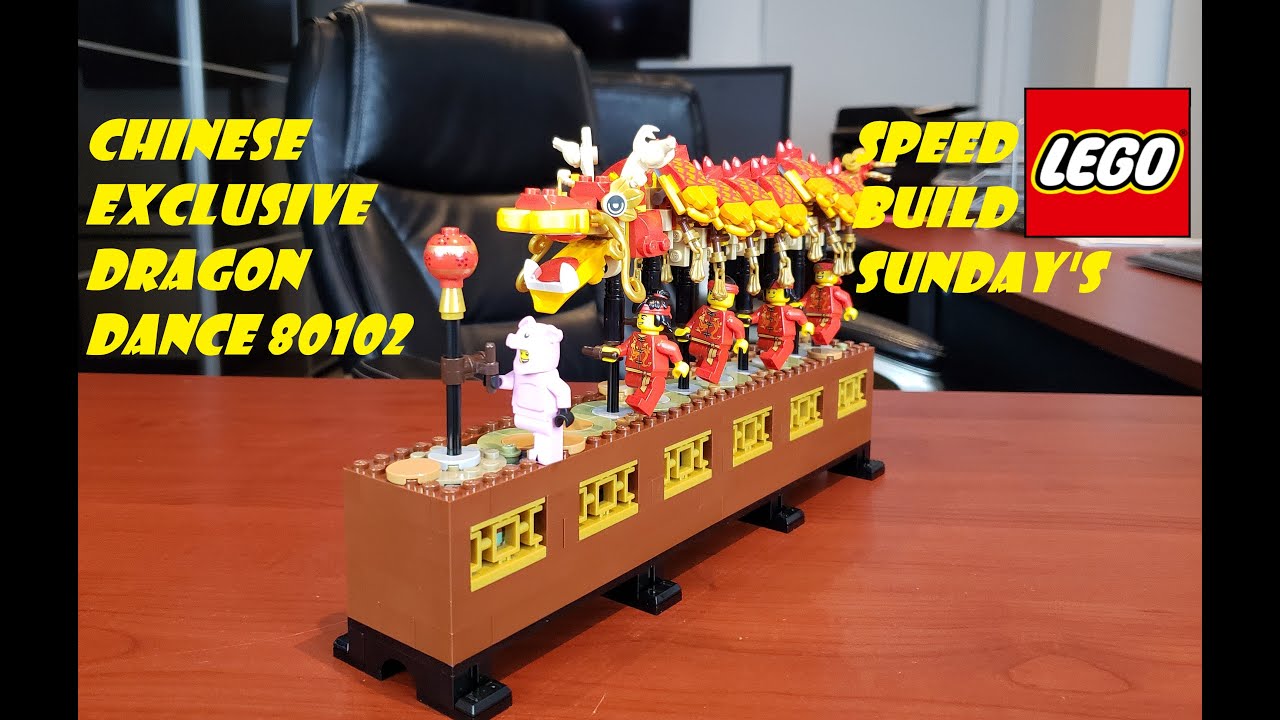 Chinese Exclusive LEGO Dragon Dance 80102 Speed Build!