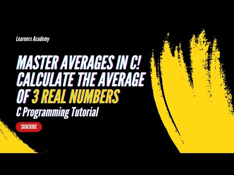 📊 Master Averages in C! Calculate the Average of 3 Real Numbers 🚀 | Programming Tutorial