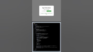 age calculator using html,css, javascript #html #shorts #short #web #edit #educational #java