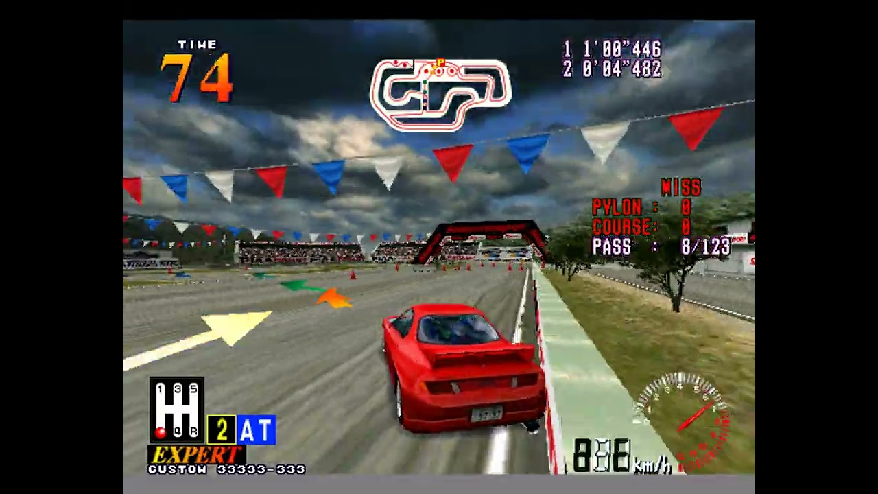 Racing Jam - Gymkhana Expert - Mitsubishi FTO E-DE3A [Arcade Longplay] (1998) Konami
