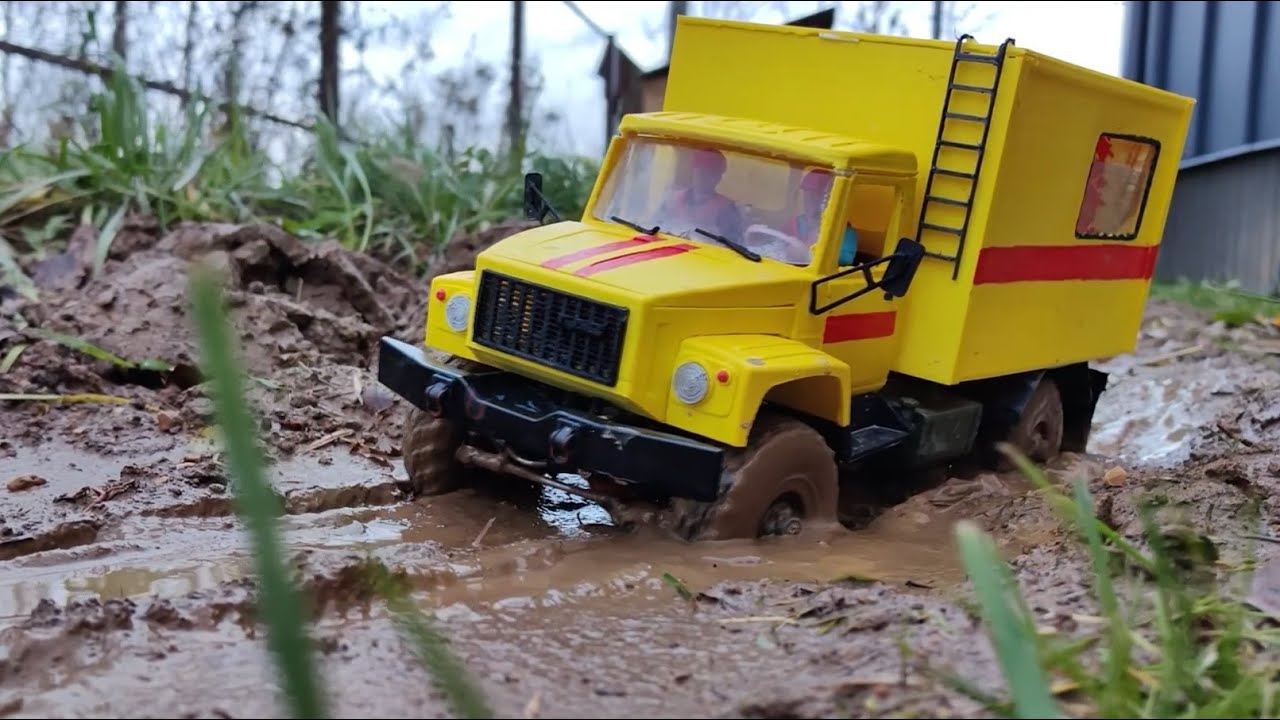 RC ГАЗ 3308 Садко на бездорожье. RC WPL custom model GAZ 3308 1/18 off ...